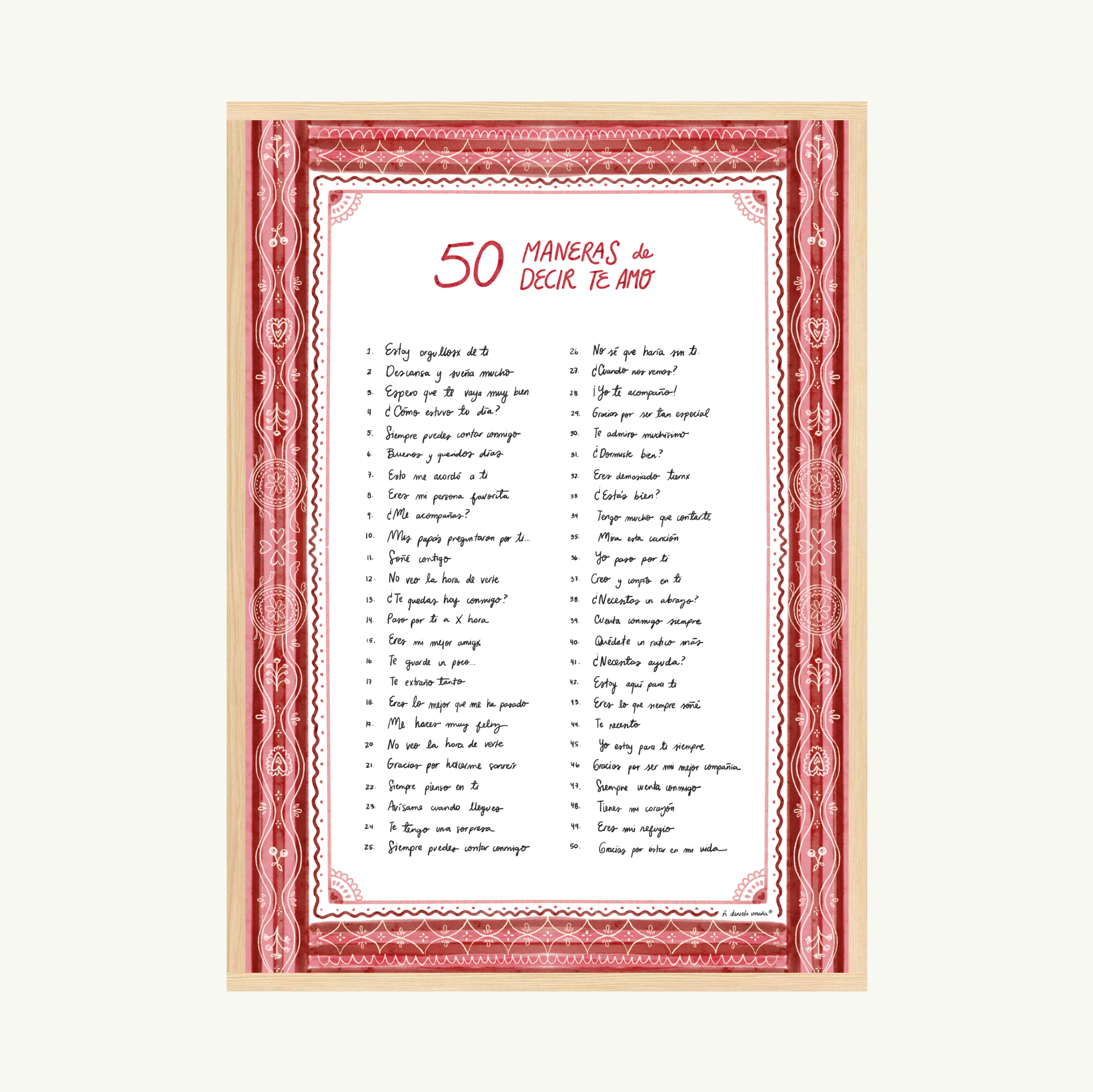 Afiche 50 Maneras de Decir Te Amo