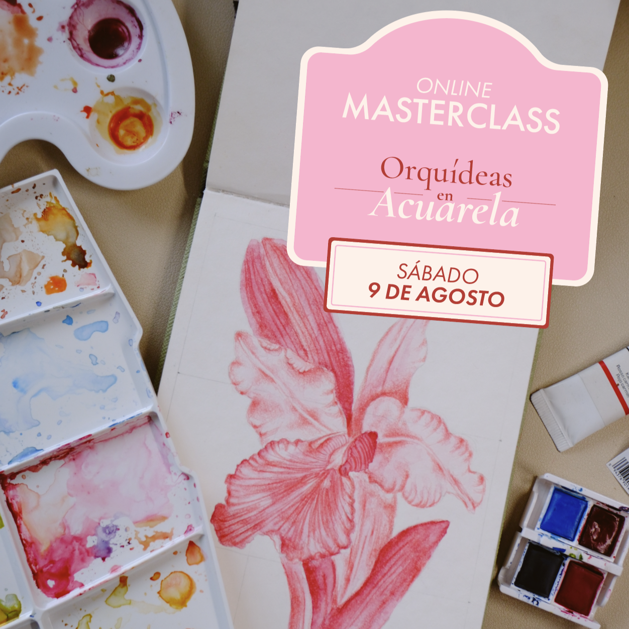 Masterclass Orquídeas en Acuarela - Online