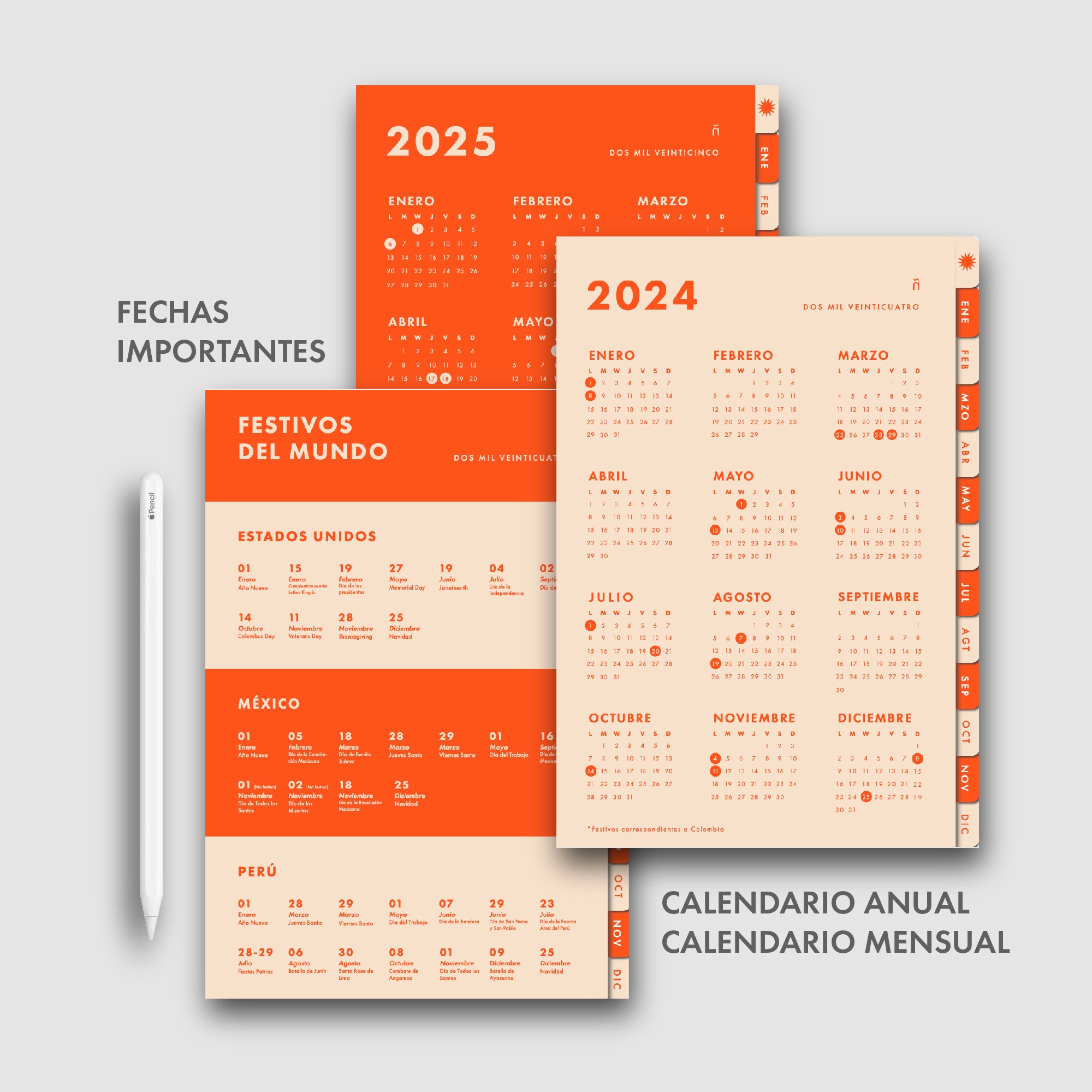 Agenda Mensual Digital - Monthly Planner